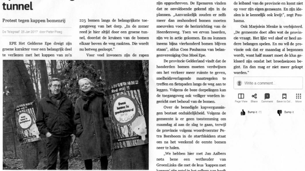 Bomenkap Heerderweg OME-Telegraaf